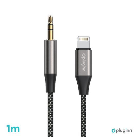 Adapter Pluginn 3.5mm na Lightning 1m crni