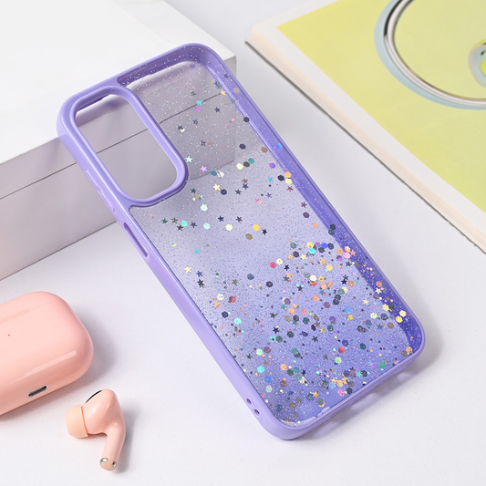 Torbica Frame Glitter za Samsung A256B Galaxy A25 ljubicasta