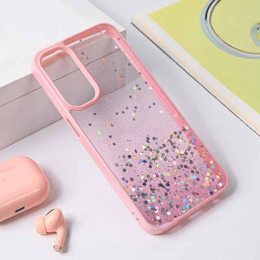 Torbica Frame Glitter za Samsung A256B Galaxy A25 roze