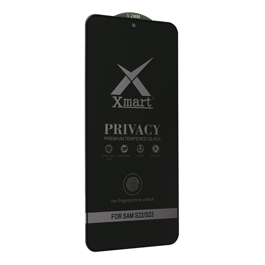 Zastitno staklo Tempered Glass X Mart 9D Privacy za Samsung S901B Galaxy S22 5G (fingerprint unlock)