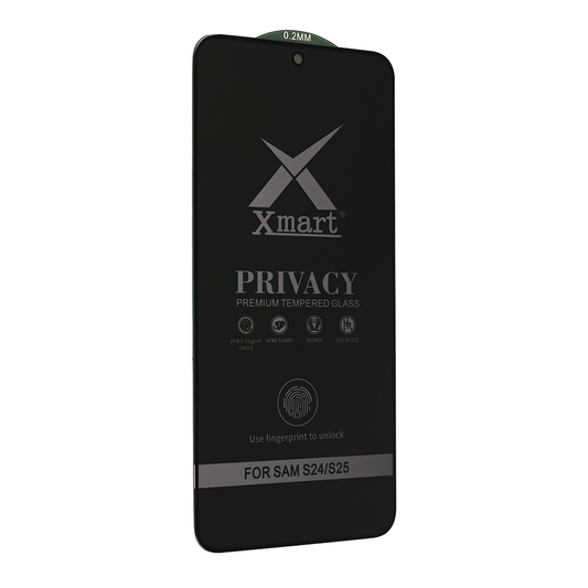 Zastitno staklo Tempered Glass X Mart 9D Privacy za Samsung S921B/S931B Galaxy S24/S25 (fingerprint unlock)