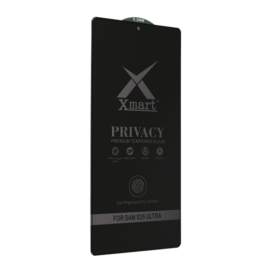 Zastitno staklo Tempered Glass X Mart 9D Privacy za Samsung S938B Galaxy S25 Ultra (fingerprint unlock)