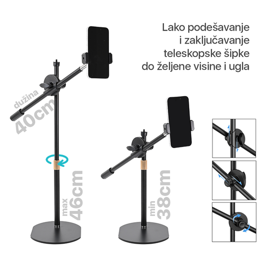 Drzac za mobilni telefon 360 crni