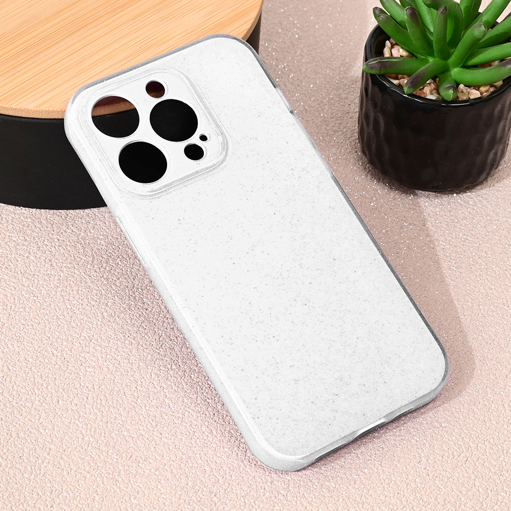 Torbica Sparkle Dust za iPhone 15 Pro 6.1 bela