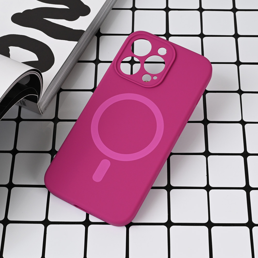 Torbica Magsafe Pure color za iPhone 14 Pro 6.1 tamno pink