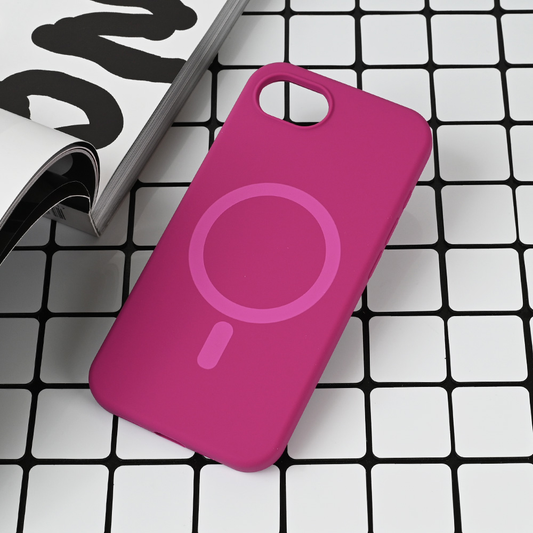 Torbica Magsafe Pure color za iPhone 16e/17e 6.1 tamno pink