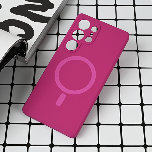 Torbica Magsafe Pure color za Samsung S938B Galaxy S25 Ultra tamno pink