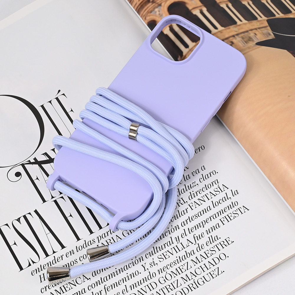 Torbica Crossbody za iPhone 15 6.1 ljubicasta