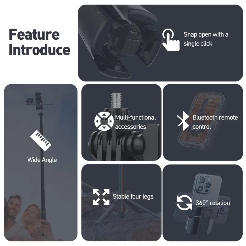 Selfie stick + tripod Y16 crni