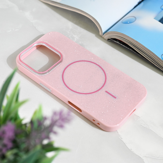 Torbica Magsafe Sparkle Dust za iPhone 16 Pro 6.3 roze