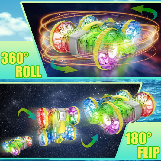 RC amfibijsko vozilo na daljinsko upravljanje JWD C086 2.4Gh 6 kanala RGB narandzasto