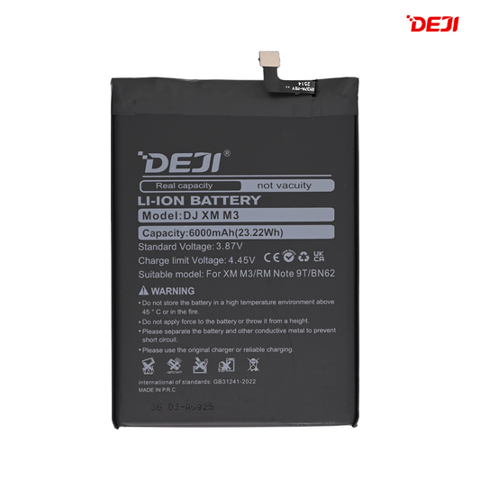 Baterija Deji za Xiaomi Redmi Note 9(6000mAh)BN62