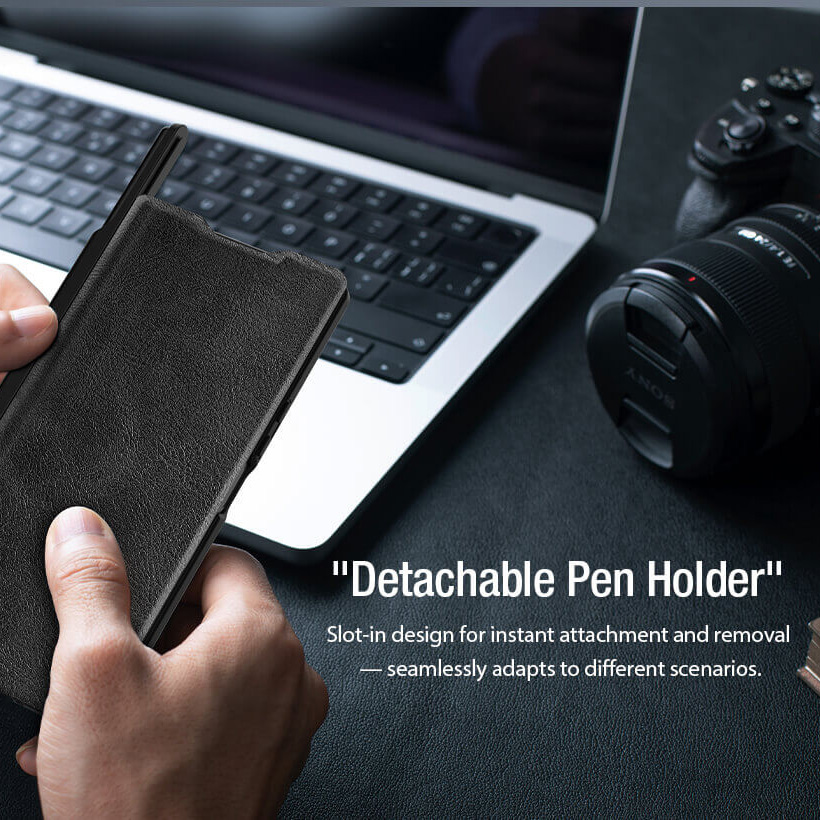 Torbica Nillkin Qin Pro Leather za Samsung F966B Galaxy Z Fold 7 crna (with pen)