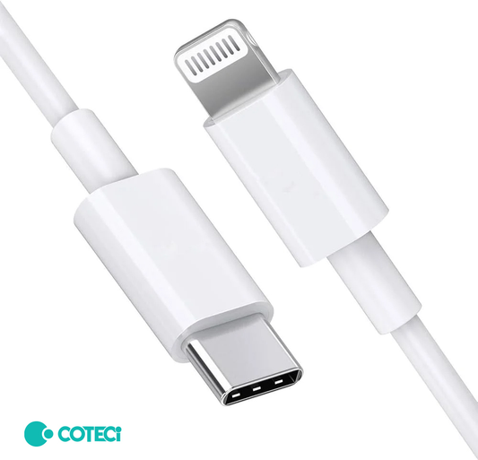 Data kabl Coteci CS2165 3A PD na iPhone lightning beli 1m