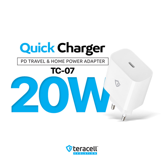 Kucni punjac Teracell Evolution TC-07 PD Fast charging  20W sa PD iPhone lightning kablom beli CE