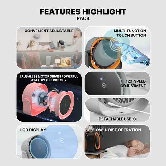 Prenosni ventilator Fantech PAC4 pink