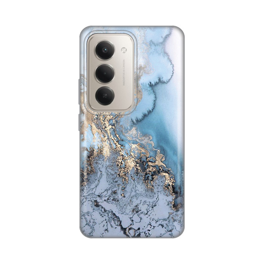 Torbica Silikonska Print za Xiaomi Redmi 15 4G Blue Gold Marble