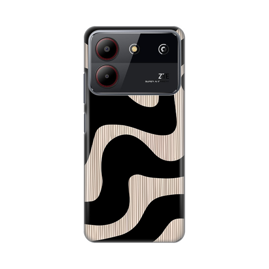 Torbica Silikonska Print Skin za ZTE Blade A54 Black Flow