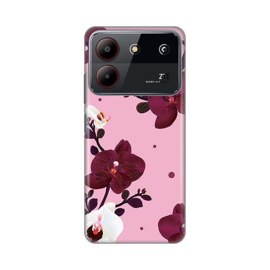Torbica Silikonska Print Skin za ZTE Blade A54 Pink Orchid