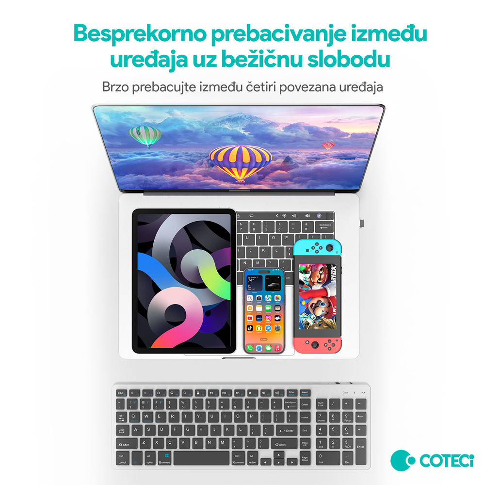 Combo mis i tastatura Coteci 102 siva