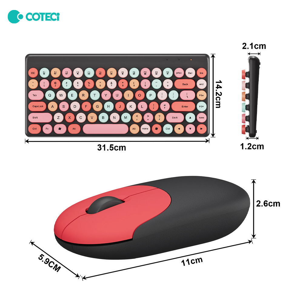 Combo mis i tastatura Coteci OF-053 crno crvena