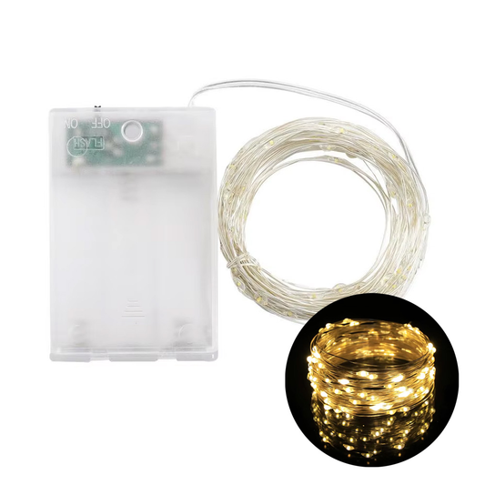 Novogodisnji ukras LED lampice toplo zute (5m) sa kontrolerom JWD