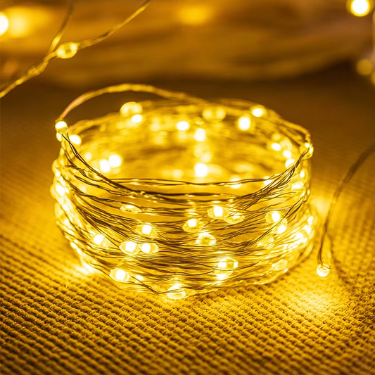 Novogodisnji ukras LED lampice toplo zute (5m) sa kontrolerom JWD