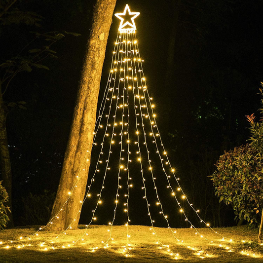 Novogodisnji ukras LED lampice sa zvezdom toplo zute JWD