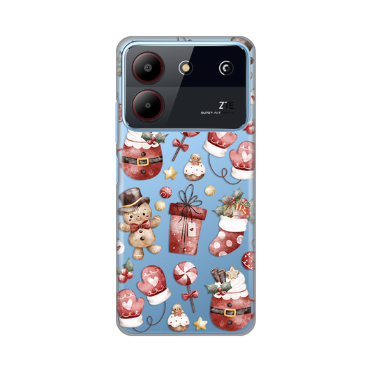 Torbica Silikonska Print Skin za ZTE Blade A54 Cozy Christmas