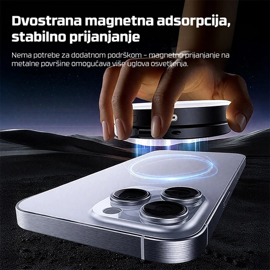 Selfie LED svetlo magnetic belo
