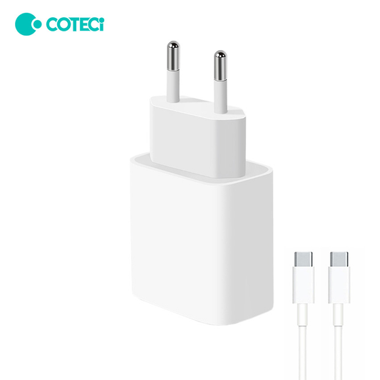 Kucni punjac Coteci 32120 20W sa PD na Type C kablom beli