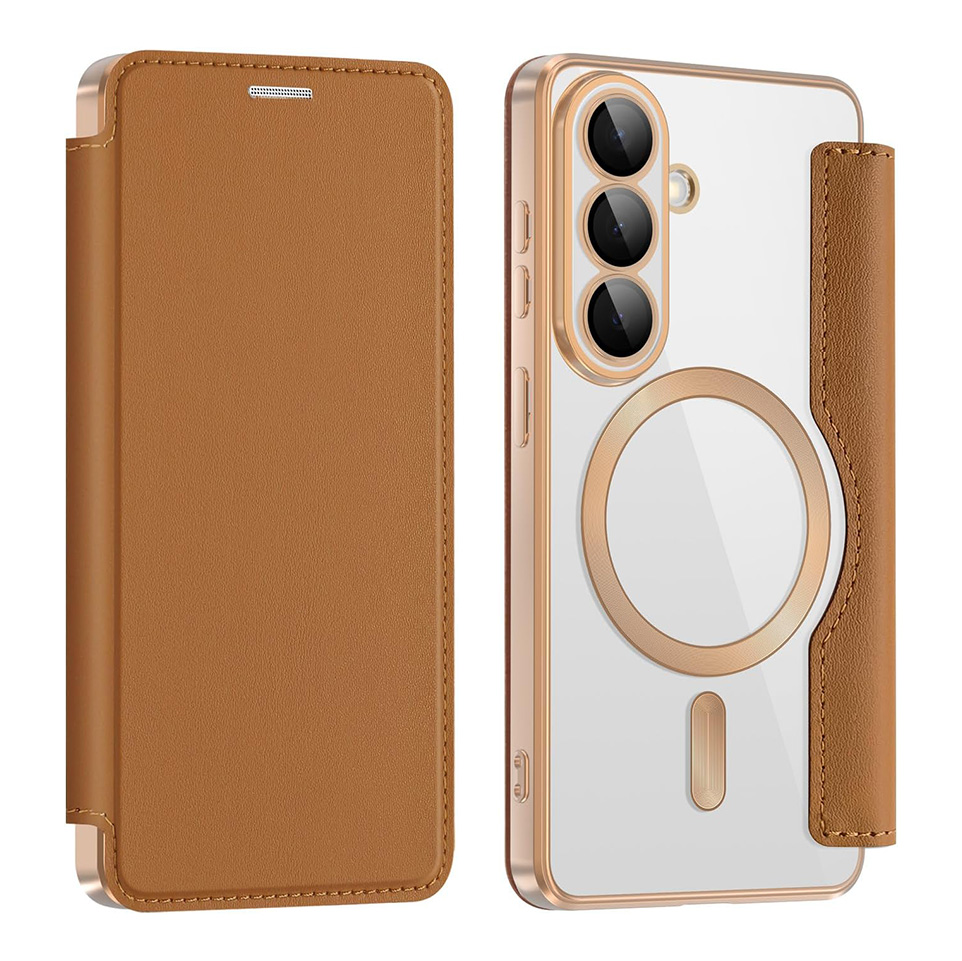 Torbica Magsafe Lux Bi Fold za Samsung S941B Galaxy S26 braon