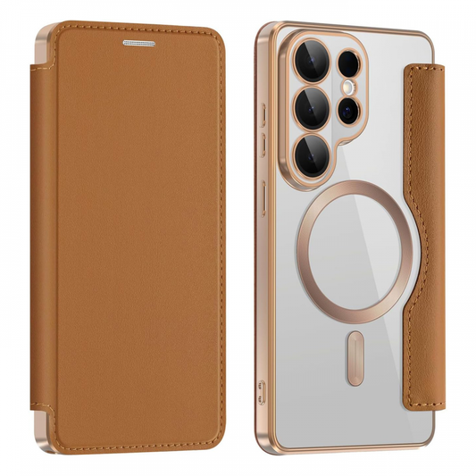 Torbica Magsafe Lux Bi Fold za Samsung S948B Galaxy S26 Ultra braon