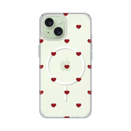 Torbica Print Magsafe za iPhone 15 6.1 Red Hearts