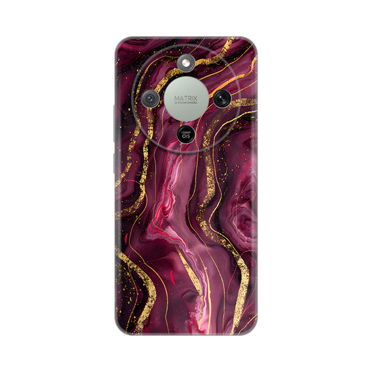 Torbica Silikonska Print za Honor Magic 8 Lite Burgundy