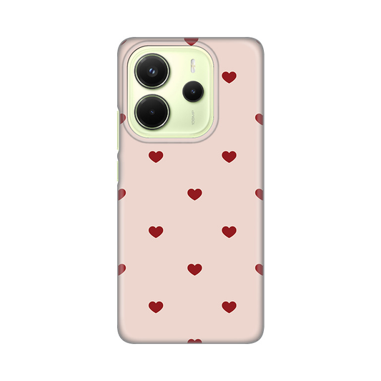 Torbica Silikonska Print za Xiaomi Redmi Note 14 4G (SRB) Beige Hearts