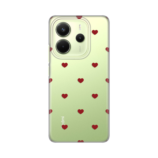 Torbica Silikonska Print za Xiaomi Redmi Note 14 4G (SRB) Red Hearts