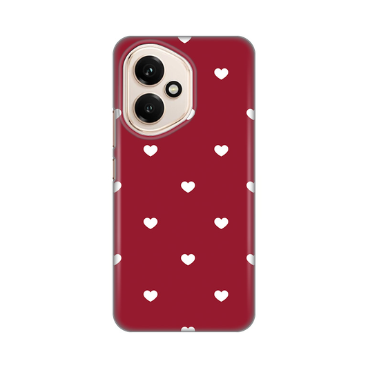 Torbica Silikonska Print Skin za Honor 400 Burgundy Hearts