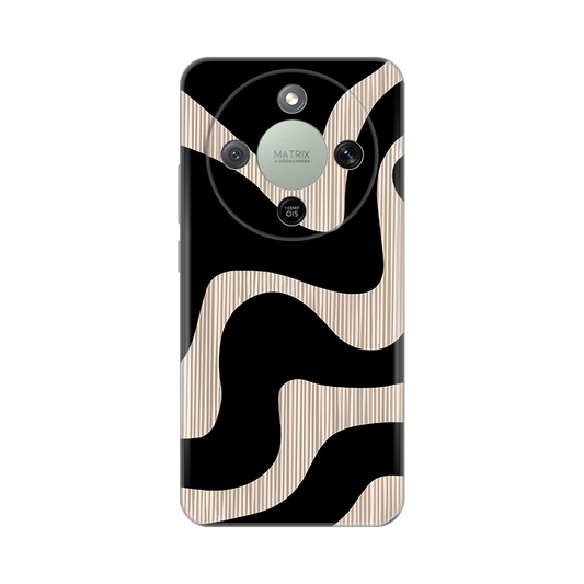 Torbica Silikonska Print Skin za Honor Magic 8 Lite Black Flow