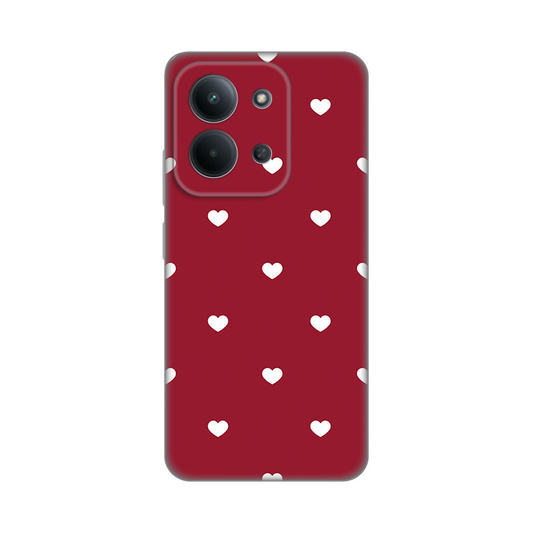 Torbica Silikonska Print Skin za Xiaomi Redmi 15C 4G Burgundy Hearts