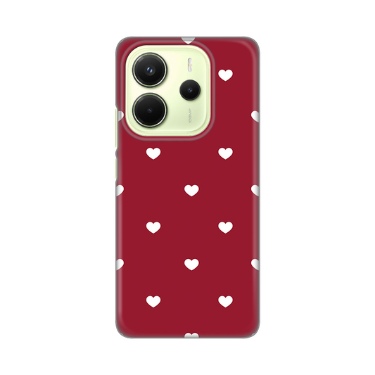 Torbica Silikonska Print Skin za Xiaomi Redmi Note 14 4G (SRB) Burgundy Hearts