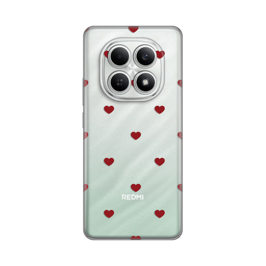 Torbica Silikonska Print za Xiaomi Redmi Note 15 5G Red Hearts