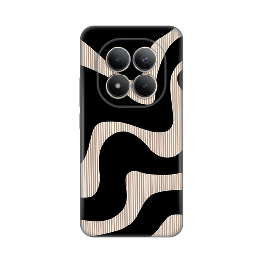 Torbica Silikonska Print Skin za Xiaomi Redmi Note 15 Pro Plus 5G Black Flow
