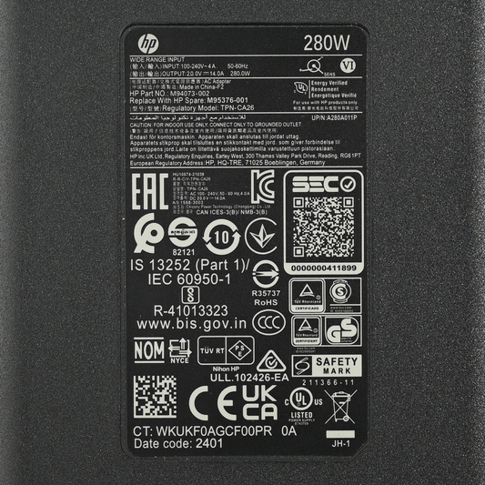 Punjac za laptop HP 280W 20V 14A (4.5*3.0) HQ JC