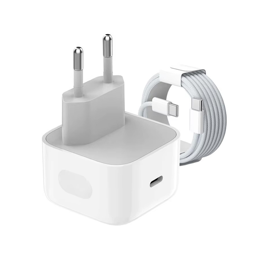 Kucni punjac PD Fast charger 40W za iPhone 17 sa PD Type C kablom CE beli