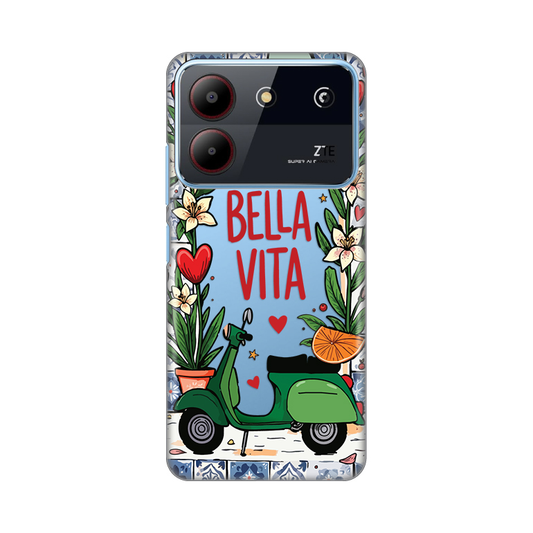 Torbica Silikonska Print Skin za ZTE Blade A54 Bella Vita