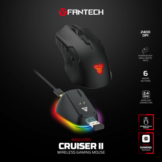 Mis Wireless Fantech WG11V2RD Cruiser II crni