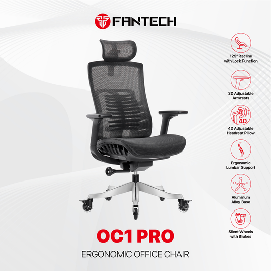 Stolica Office Fantech OC1 PRO Ergonomska crna