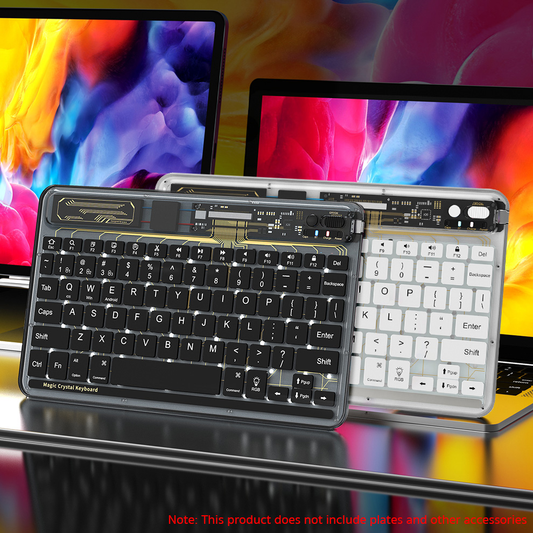 Tastatura Coteci Crystal 84008 Wireless transparent crna