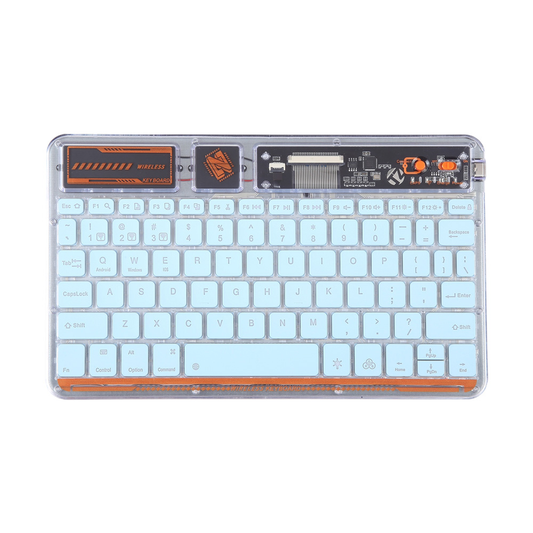 Tastatura Coteci Punk 84012 Wireless transparent plava